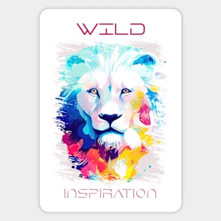 Lion Wild Nature Animal Colors Art Painting Magnet